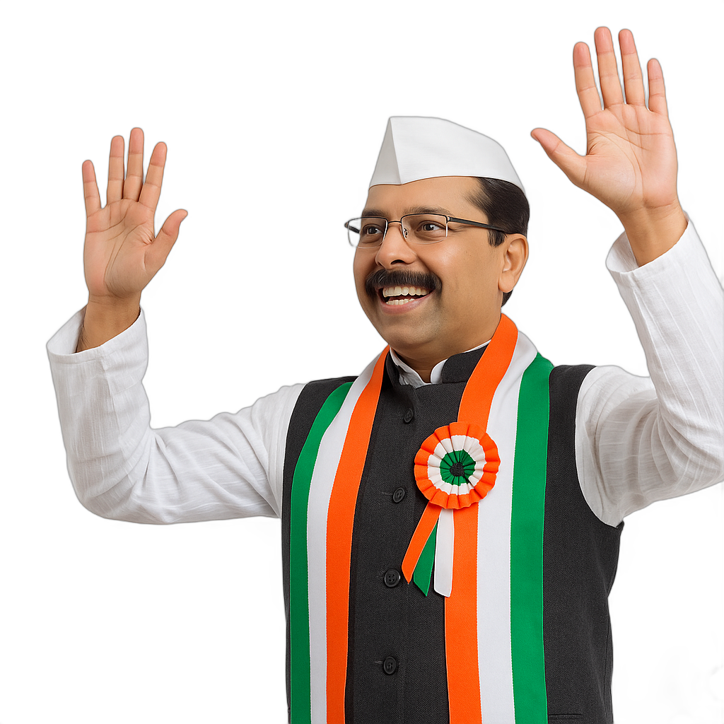 [Politician's Name] waving to J&K people